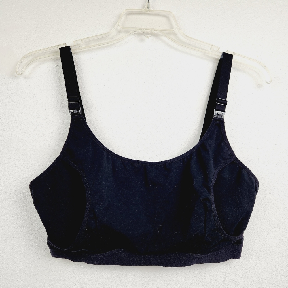 Momcozy Nursing Bra Breastfeeding Seamless Black Maternity Women's Size XL New